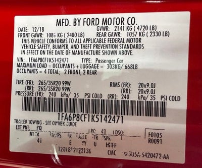 2019 Ford Mustang GT Premium