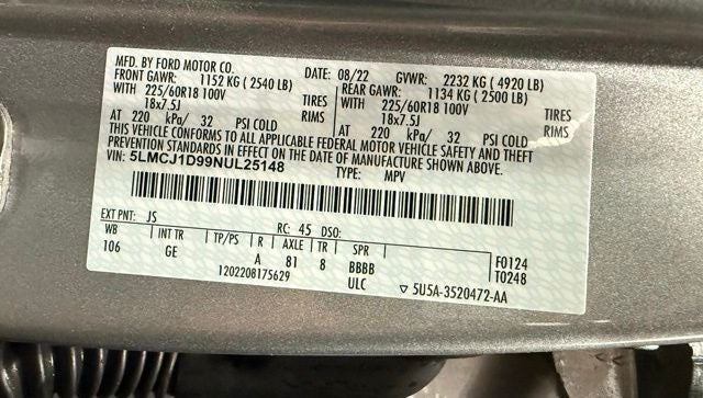 2022 Lincoln Corsair Standard